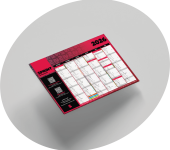 Calendrier aux couleurs de Sprint Communication
