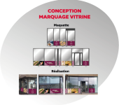 conception marquage vitrine